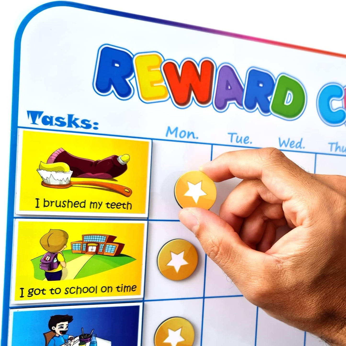 Large Magnetic Reward Chart for Kids – Behavior, Chore & Responsibility Tracker