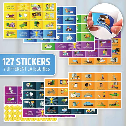 Large Magnetic Reward Chart for Kids – Behavior, Chore & Responsibility Tracker
