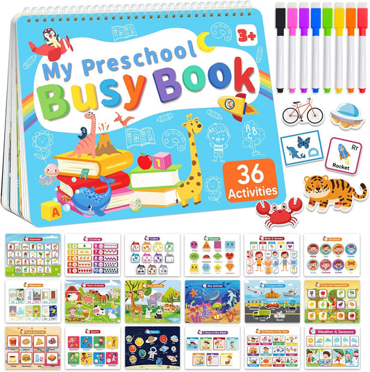 Toddler Busy Book – Montessori Preschool Learning Activities for Kids Ages 3–5