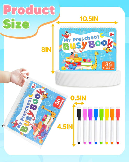 Toddler Busy Book – Montessori Preschool Learning Activities for Kids Ages 3–5
