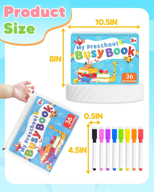Toddler Busy Book – Montessori Preschool Learning Activities for Kids Ages 3–5
