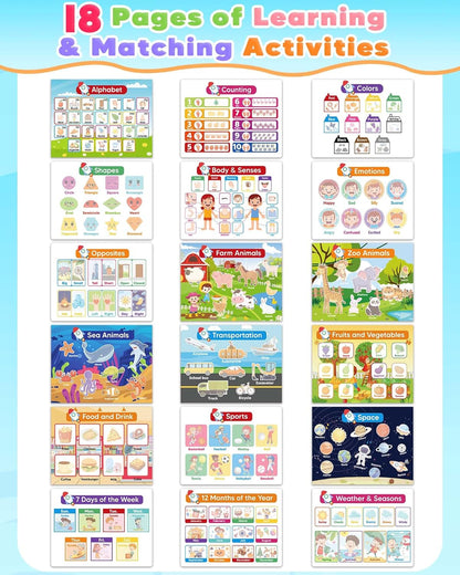 Toddler Busy Book – Montessori Preschool Learning Activities for Kids Ages 3–5